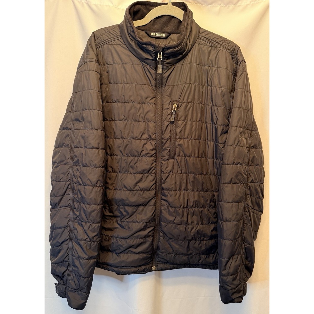 Carhartt Men's Large Black Gilliam Rain Defender Jacket Model 012208-M Quilted